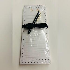 New Notepad “to do ” Black Pen Magnet Back Eccolo 20 lines 100 Pages
